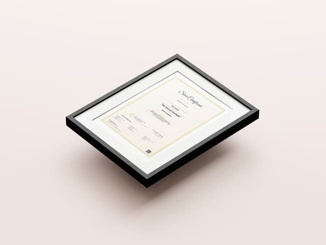 Certificate frame 10